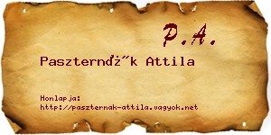 Paszternák Attila névjegykártya